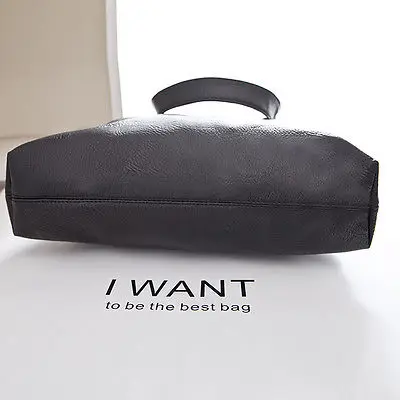 

Hot Sale Fashion Ladies Handbag Vintage Shoulder Bag Large Bag Purse Synthetic Leather Storage Bag black