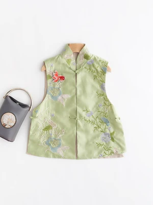 2021 вышивка qipao Китайский традиционный костюм Тан китайский стиль Топы Ципао