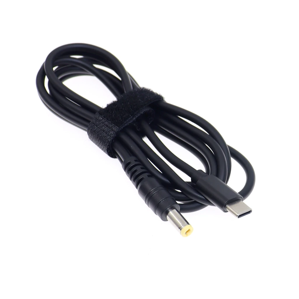 

USB Type C PD адаптер питания, конвертер USB C в 5,5*2,5 мм, кабель для зарядки ноутбука, шнур для Asus Lenovo, зарядное устройство для ноутбука, черный, белый