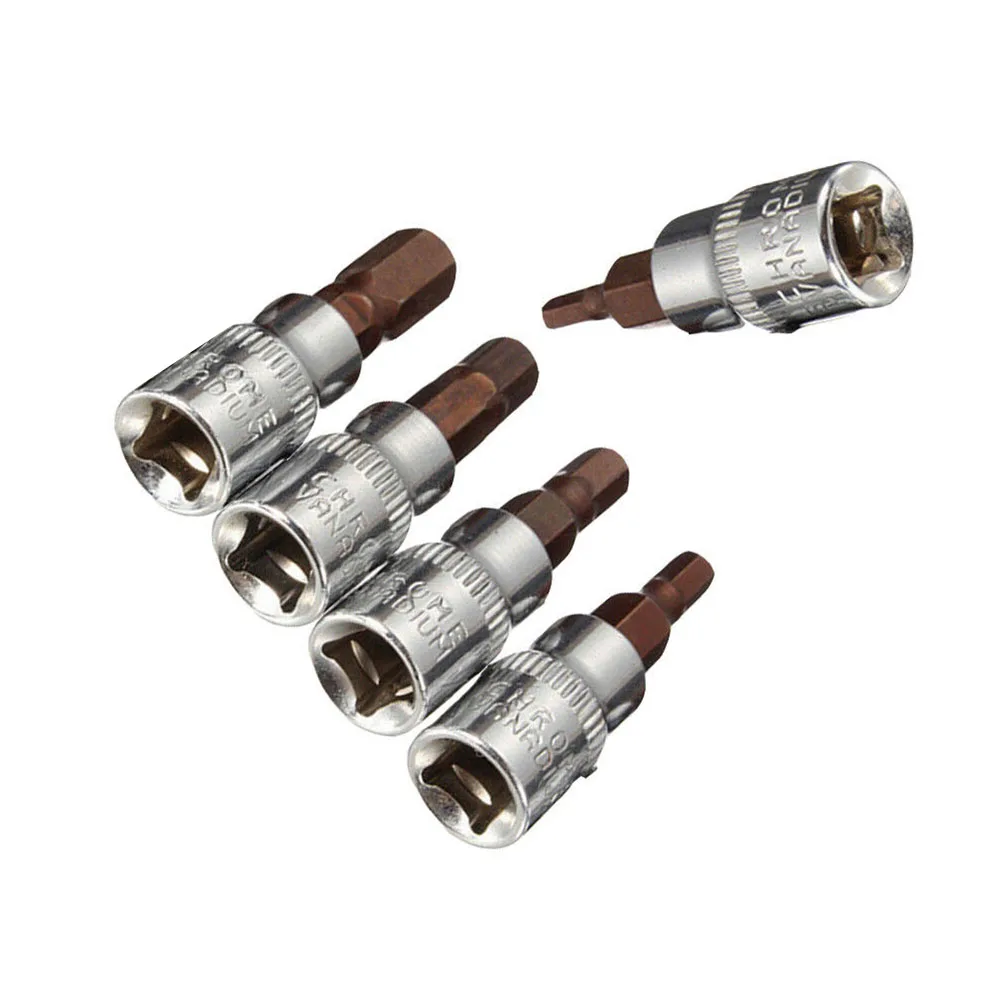 5 шт. 1/4 дюйма Отвертка набор головок шестигранные отвертки инструменты H3 H7 для