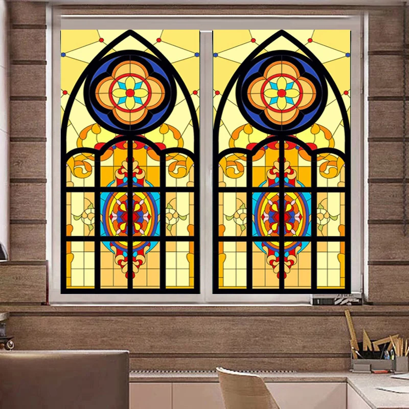 Стеклянные оконные пленки размером на заказ дверные наклейки самоклеящиеся или