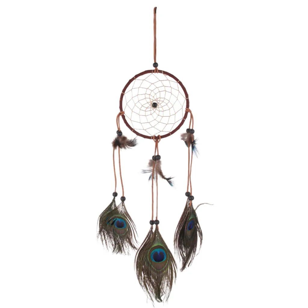 

Handmade Dream Catcher With Feather Wall ing Decoration Brown Dreamcatcher