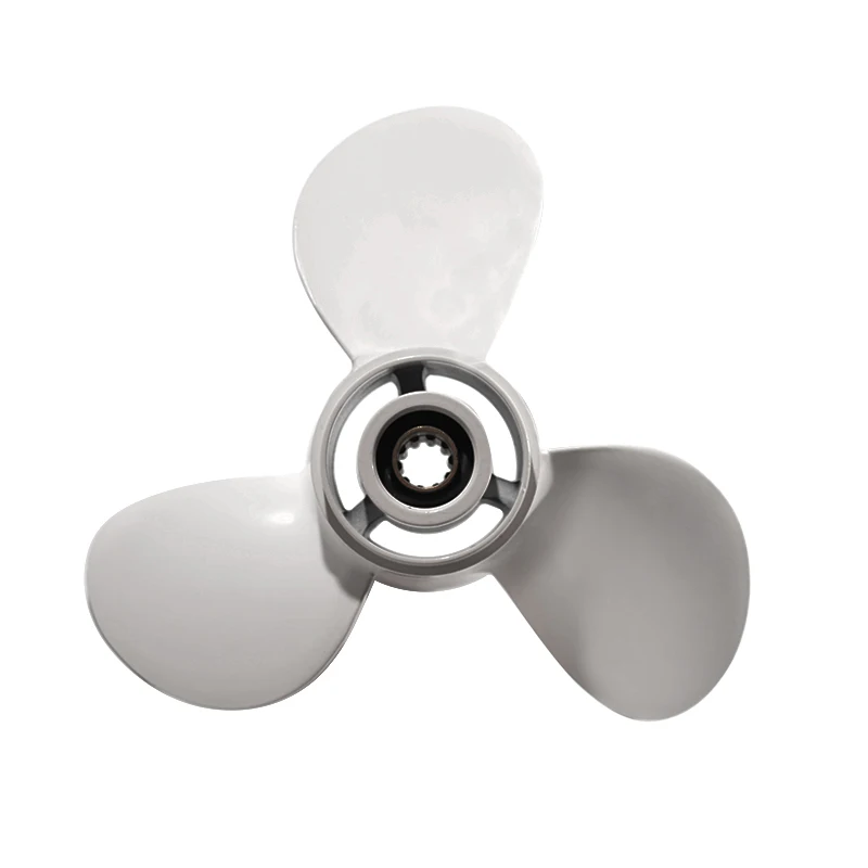 

7/8 x 13 Aluminum Alloy Marine Boat Outboard Propeller 9 For Yamaha 20-30HP Right-hand Rotation 3 Blades White 664-45949-02-EL