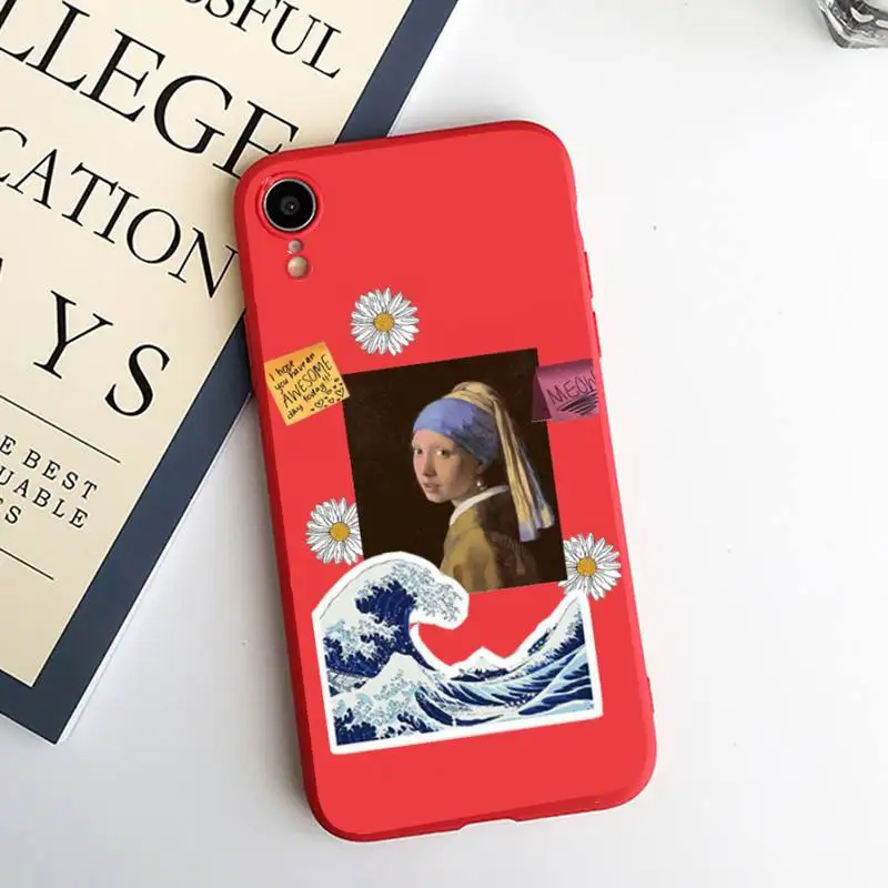 

Great Art Aesthetic Mona Lisa David Phone Case Candy Color for iPhone 6 7 8 11 12 s mini pro X XS XR MAX Plus