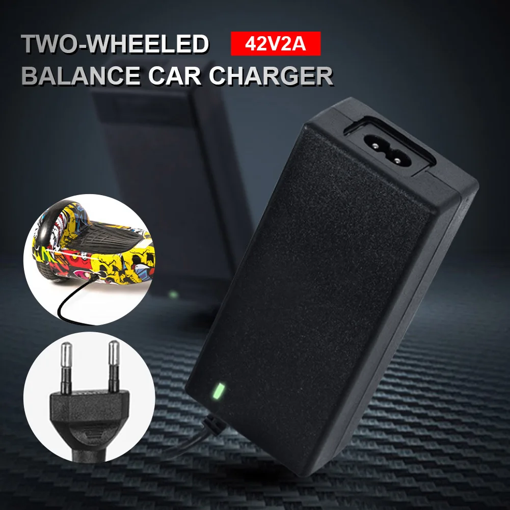 

42V 2A Battery Charger Lithium Battery Charger Adapter(EU) 3Pin for Electric Scooter Hover board Balanced Wheel