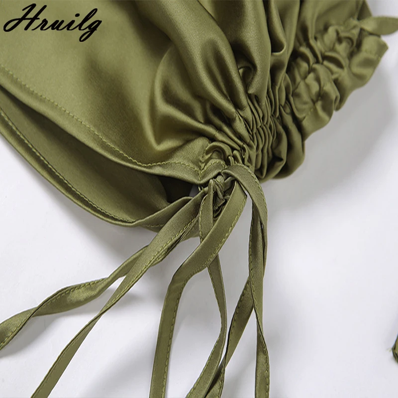 

Two Piece Outfits for Women Sexy Backless Sling Skirt and Top Set Fashion New Arrival Elastic Waist Draped Drawstring Women Sets