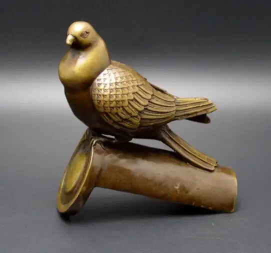 

Старая Китайский Фэншуй Бронзовая статуя безопасности украшения голубь мира