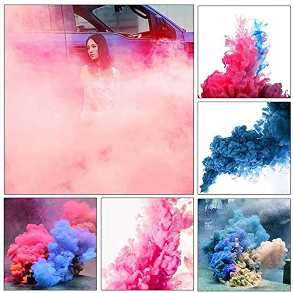 Разноцветные вечерние дымчатые таблетки 12 шт. цветные с эффектом сгорания