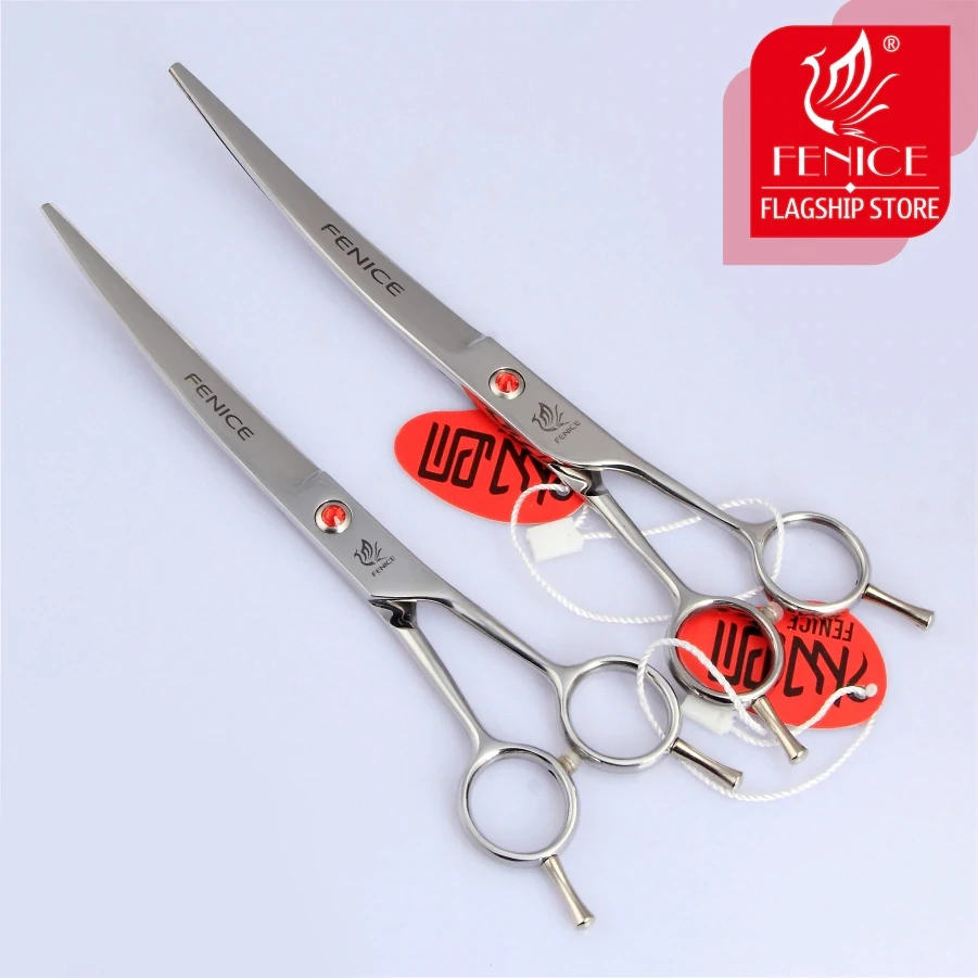 

7.0"/7.5"/8.0" Curved Scissors For Dog Grooming Professional Dog Cat Hair Trimming Shear Up Curved Scissors