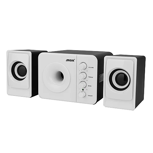 Black-White SADA D-205, новинка, полный спектр, 3D стерео сабвуфер, басов, ПК, динамик, портативный, музыка, DJ, USB, компьютерные колонки для ноутбука, телевизора - Цвет: Black-White