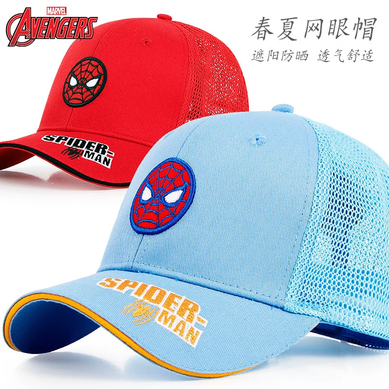 

Disney 2021 new children's cartoon hat boys and girls sunshade baseball cap hip hop sun hat Marvel Comics series baby hat