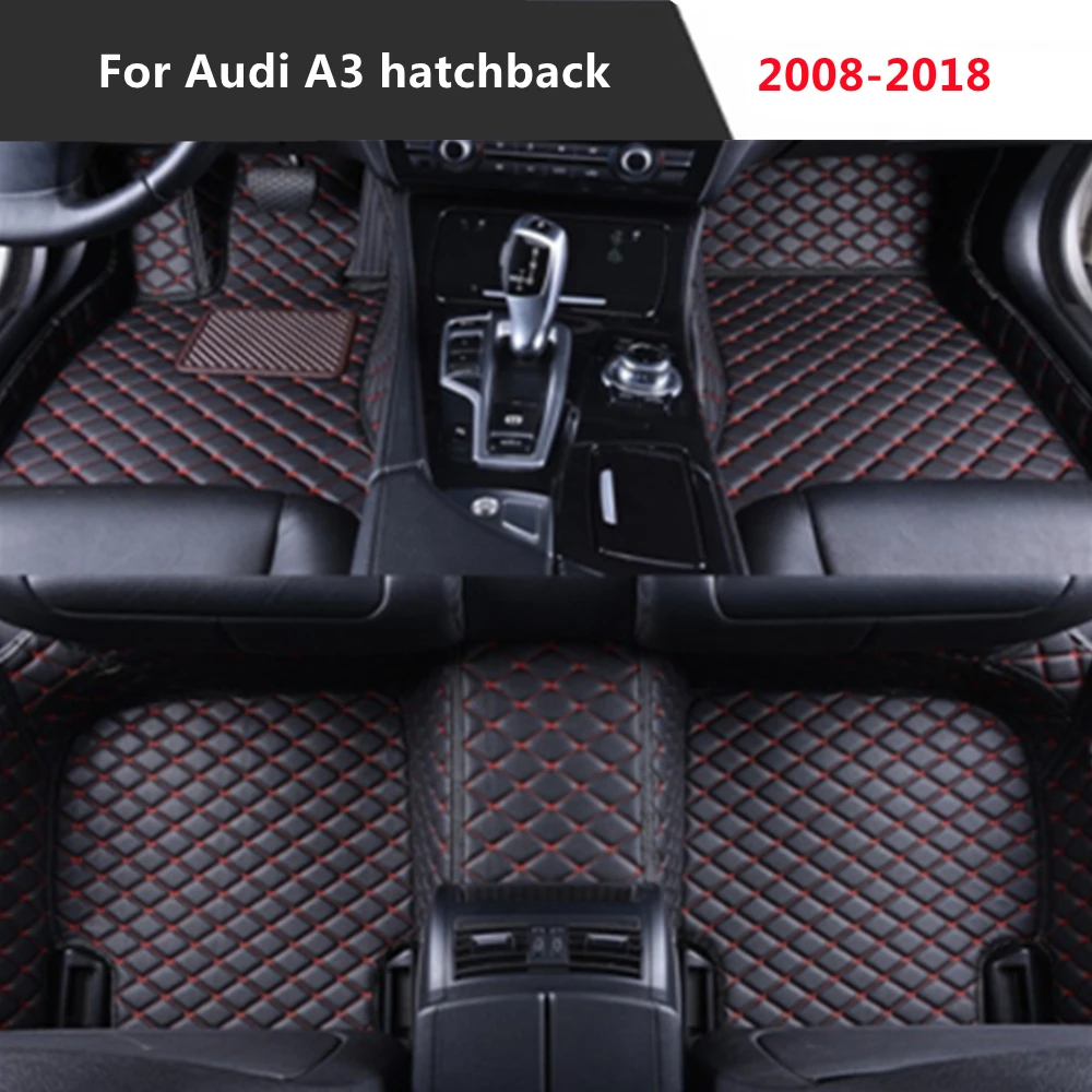

Кожаный напольный коврик для автомобиля Audi A3 (2008-2018, только для модели хэтчбека)
