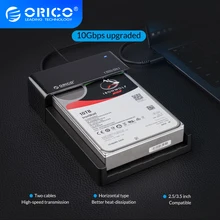 ORICO 6518C3-G2 2.5 3.5 Inch HDD Case SATA To USB 3.1 Gen2 Type C SSD Adapter High Speed HDD Box Hard Disk Drive External Case