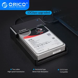 orico 6518c3 g2 2 5 3 5 inch hdd case sata to usb 3 1 gen2 type c ssd adapter high speed hdd box hard disk drive external case free global shipping