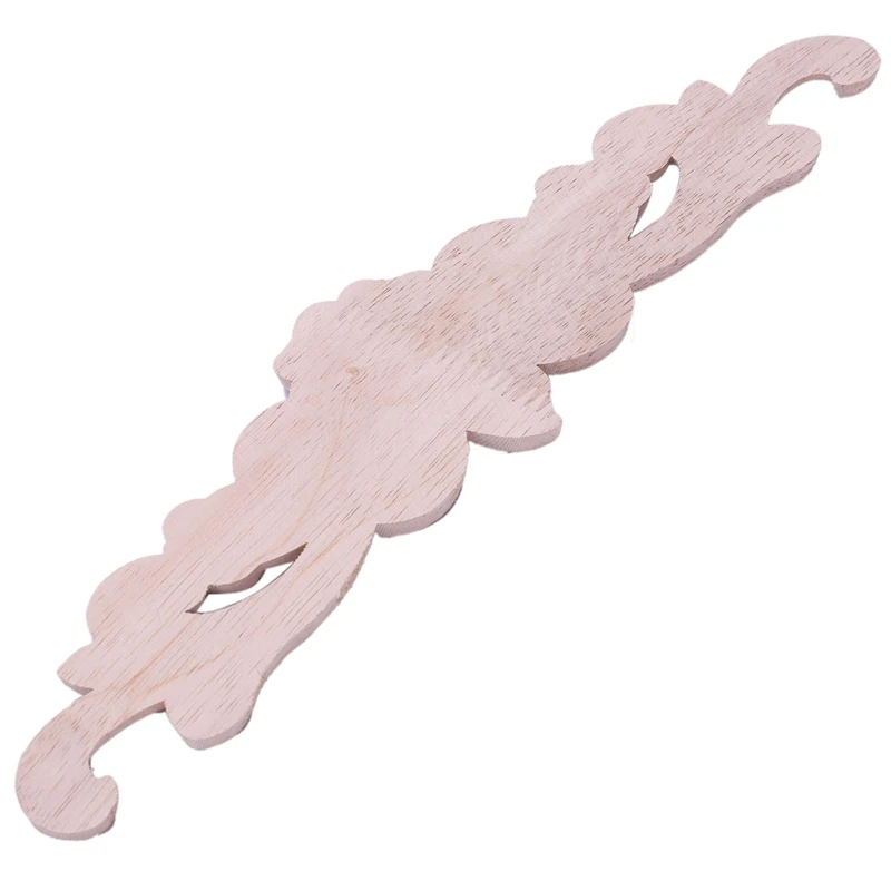 Мода-30*7 см деревянный резной угловой Onlay аппликация Декор Мебель ремесло