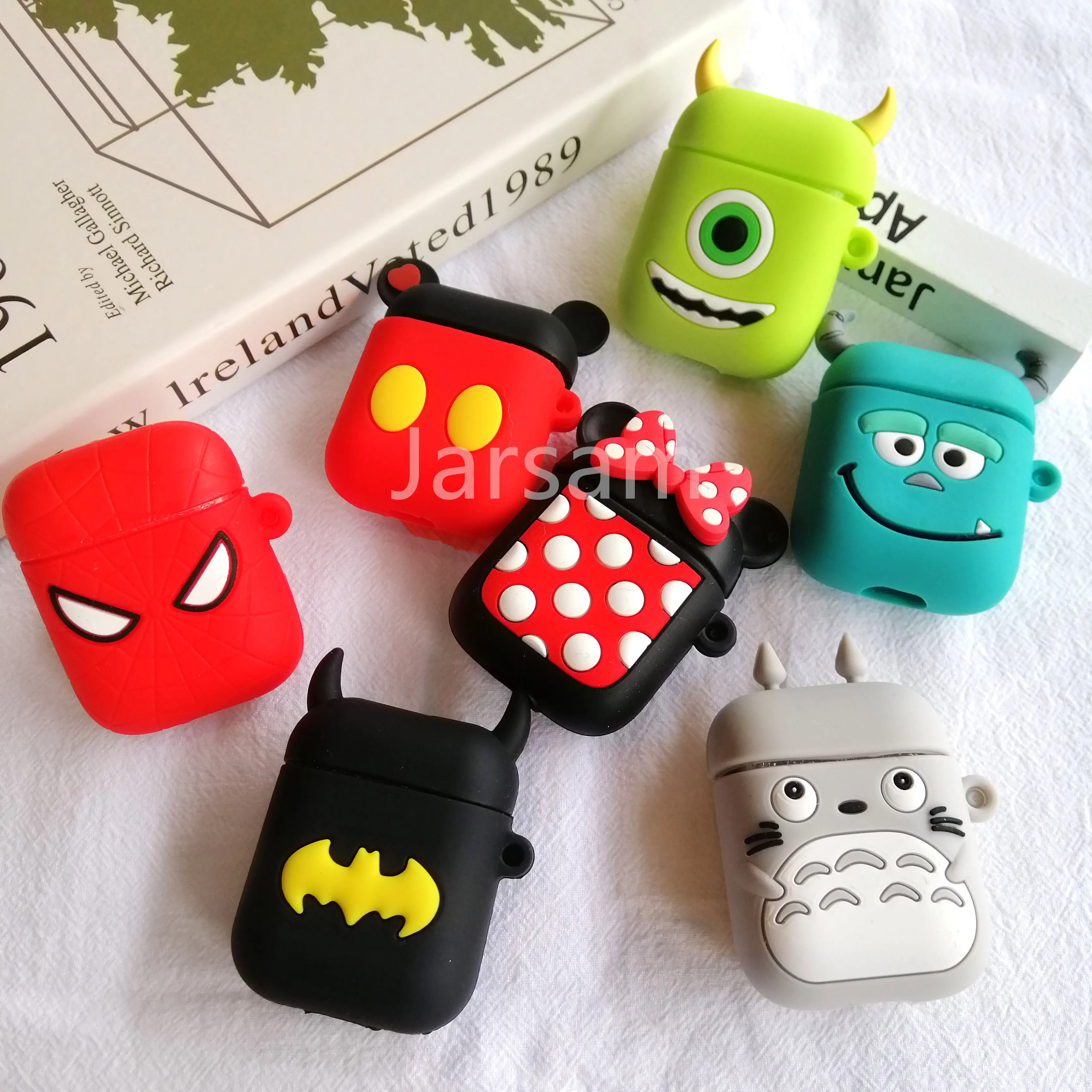 For Airpods Case Silicone Stitch Cartoon Cover for Apple Air pods Cute Earphone 3D Headphone case Earpods Accessories | Электроника