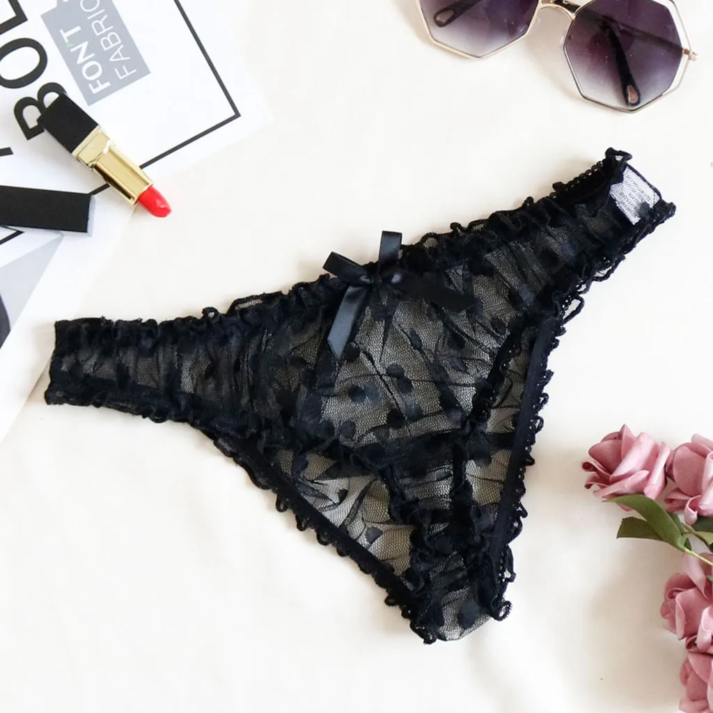 Женские трусы нижнее белье новинка женское сексуальное Сетчатое с бантиком и G