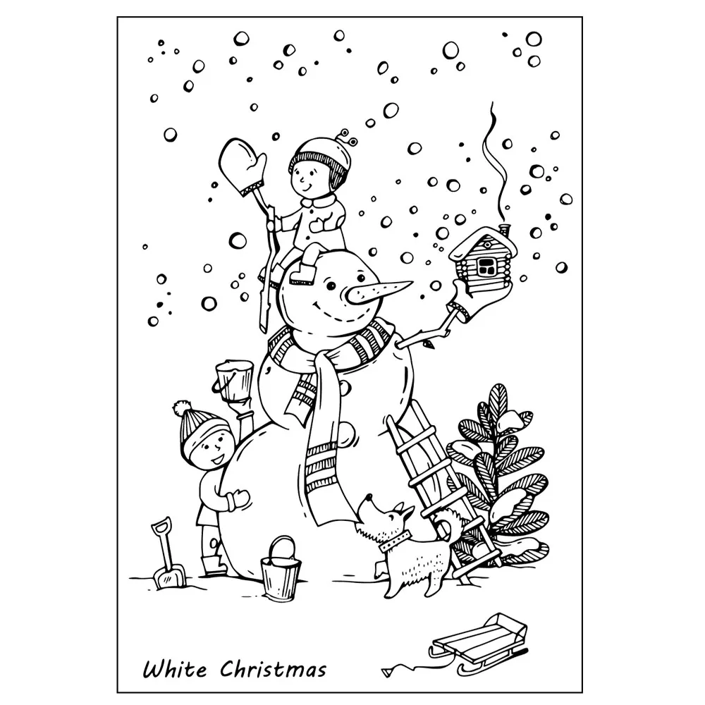 

Christmas Snowman Clear Silicone Stamps Scrapbooking Crafts Decorate Photo Album Embossing Cards Making Clear Stamps New