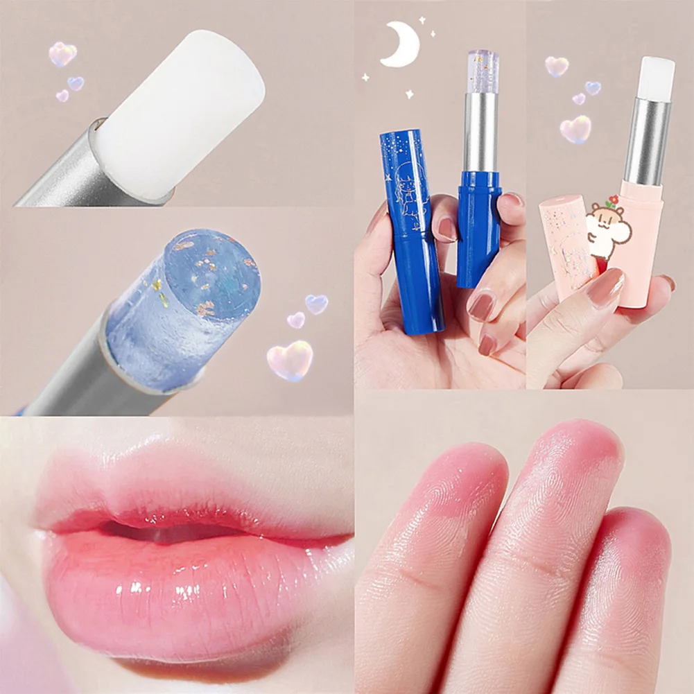 

1 Pcs Gold Leaf Jelly Moisturize Lipstick Makeup Temperature Color Change Lip Balm Long-Lasting Nourish Lips Care Fast Delivery