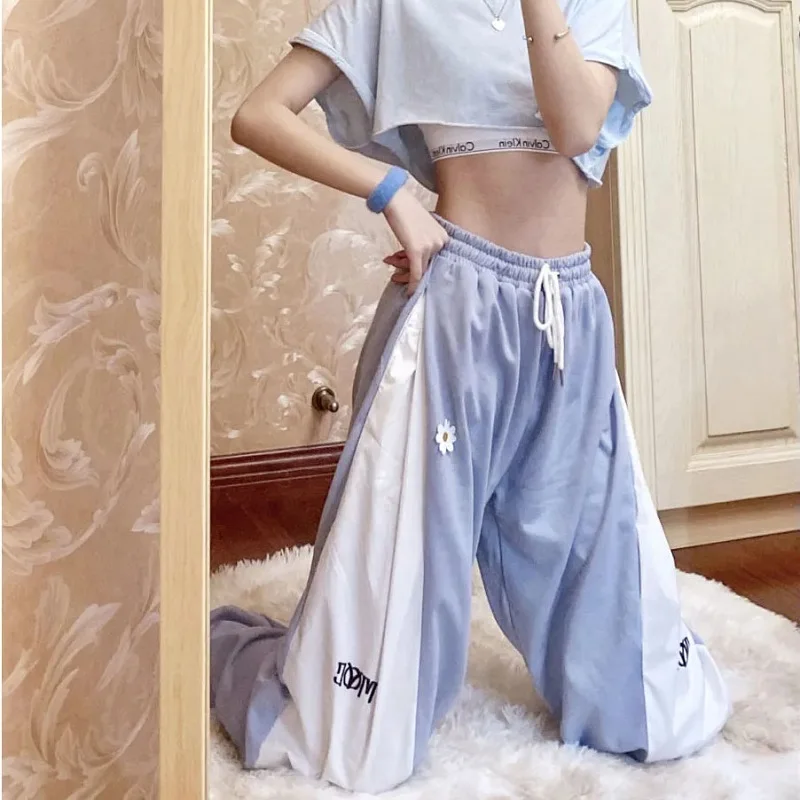 

Леггинсы женские хлопковые с завышенной талией и широкими штанинами