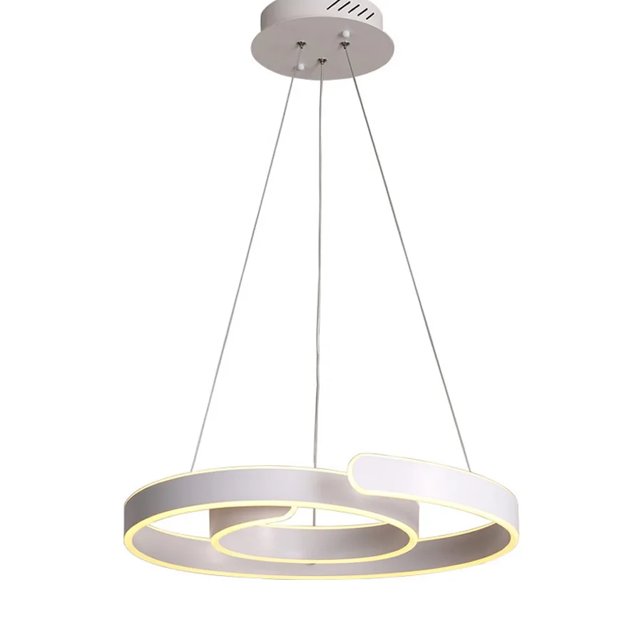 Современная светодиодная люстра в спиральном стиле потолочные подвесные