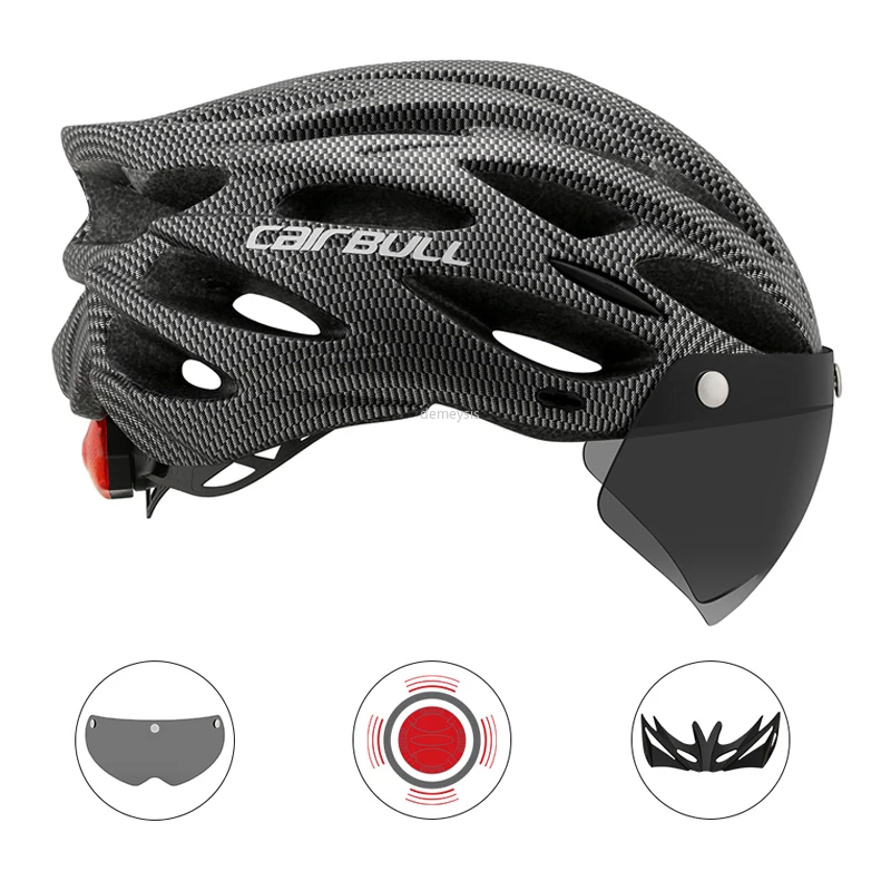 Сверхлегкий шлем для езды на горном велосипеде Съемный солнцезащитный козырек TT