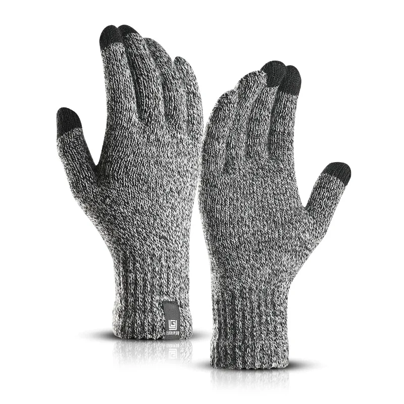 

Winter Men's Knitted Split-Finger Gloves Women's Outdoor Cycling Hiking Touch Screen Padded Warm Sports Gloves