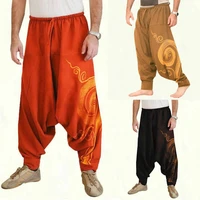 men baggy harem pants festival hip hop boho alibaba harem cross pants desert trousers casual loose pants male clothing