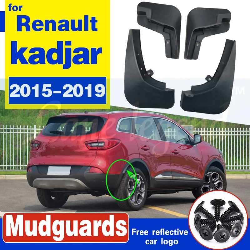 Set Molded Mud Flaps For Renualt Kadjar 2015-2019 Mudflaps Splash Guards Flap Mudguards Fender Front Rear | Автомобили и