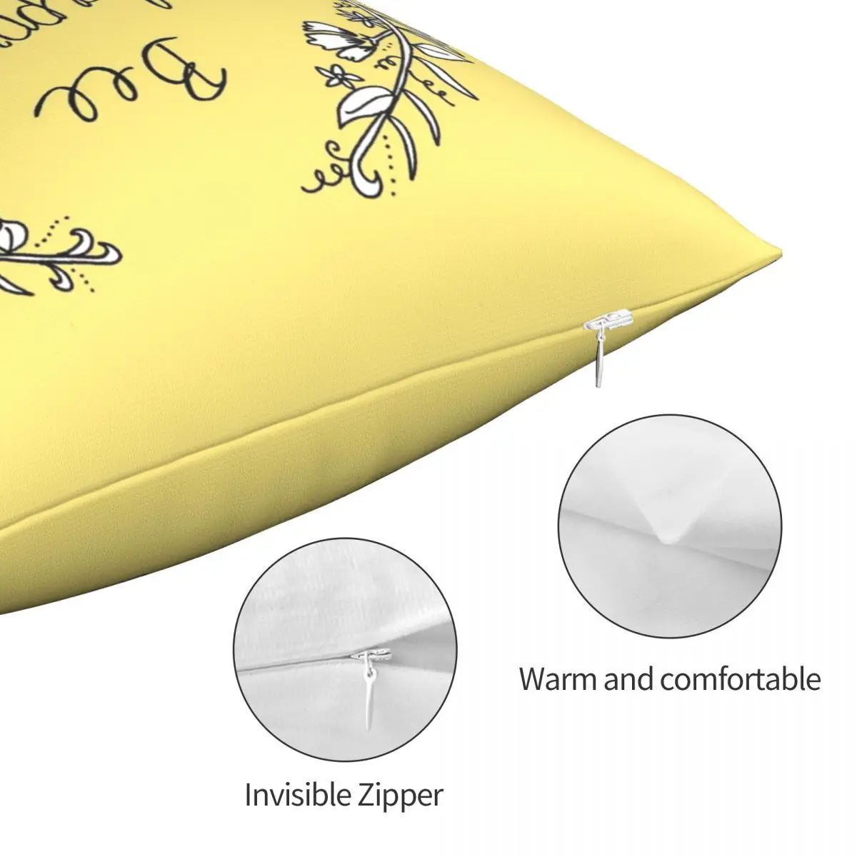 Чехол с Пчелкой счастливая квадратная Подушка из полиэстера льняной бархатной