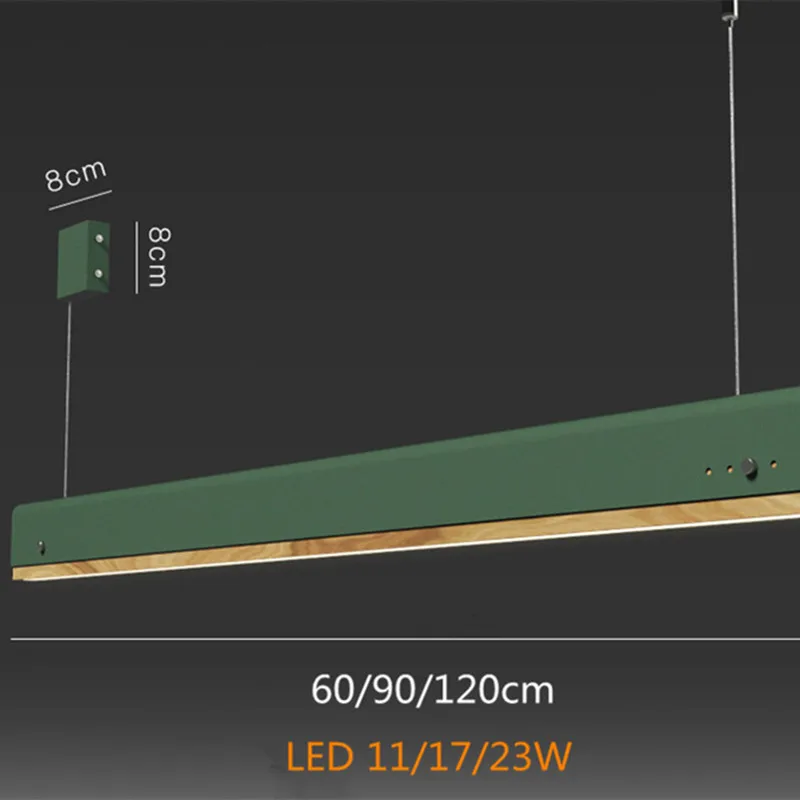 Скандинавская деревянная железная светодиодная люстра в стиле лофт для ужина