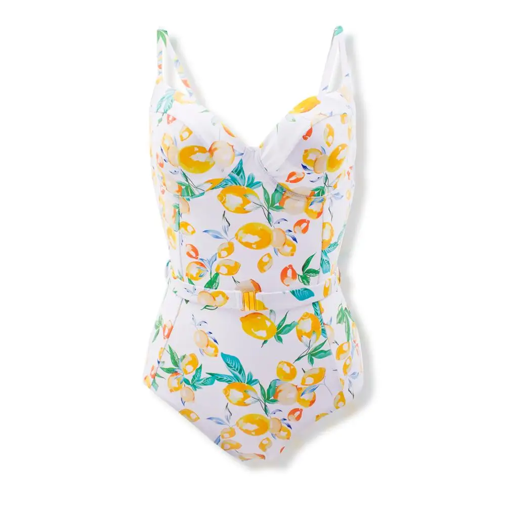 Женский слитный купальник Seagm купальный костюм пуш ап с воланами сексуальный