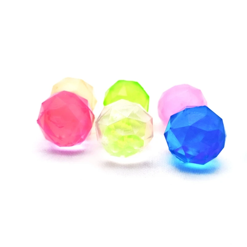 

100pcs Diamond Shaped Elastic Balls Bounce Ball Kids Toy Party Bag Filler