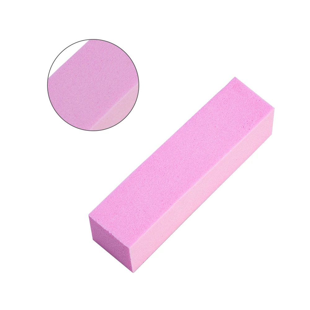 PINK 10 шт губки для ногтей для УФ-геля Белый пилочка для ногтей буферный блок маникюрный лак шлифовальный буфер для ногтей цветной буферный блок - Цвет: PINK