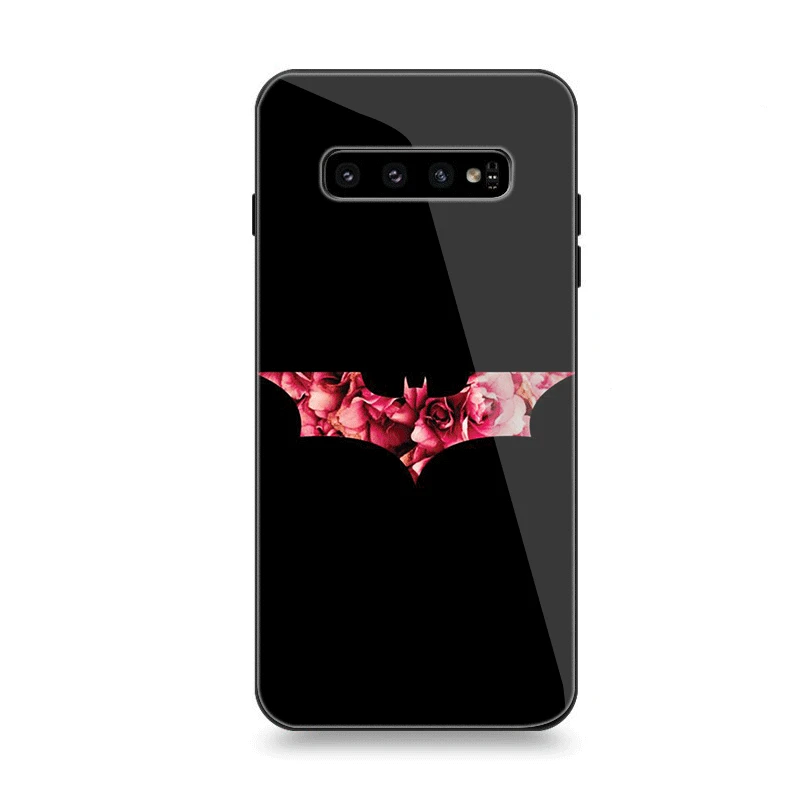 Чехол для телефона Стекло для samsung A10 A20 A30 A40 A50 A60 A70 S7 край S8 S9 S10 плюс Чехол Marvel Бэтмен логотип