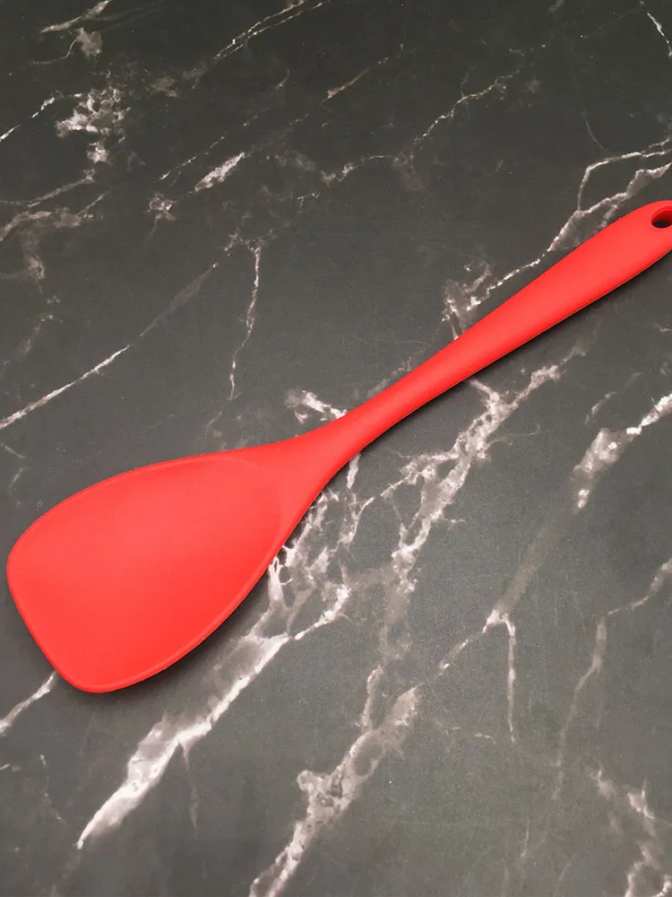 

Длинная силиконовая ложка для пищевых продуктов, термостойкая Гибкая антипригарная силиконовая ложка для смешивания выпечки, лопатка, инс...