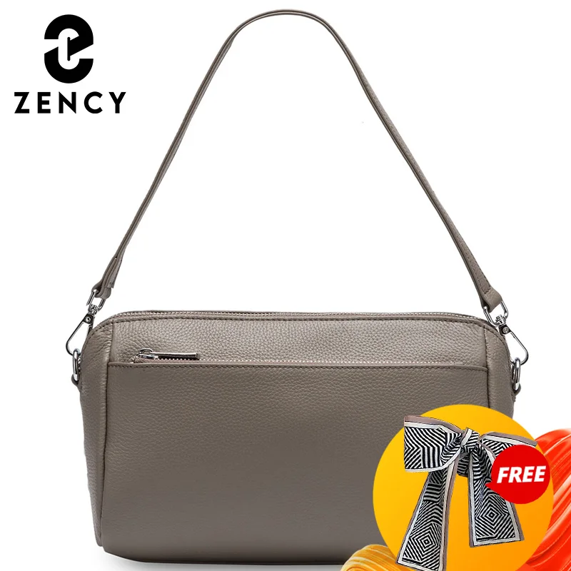2021 Zency Зимние Новые поступления Женская сумка через плечо 100% натуральная кожа