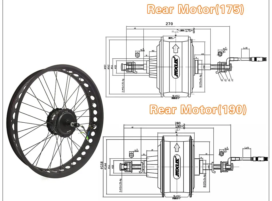 Упитанный электровелик электрических кургана колеса 48V 500W снег двухколесного велосипеда 36V 350W комплект для переоборудования электрического велосипеда 4,0 колеса, фара для электровелосипеда в комплект MXUS XF15-Fat мотор для центрального движения