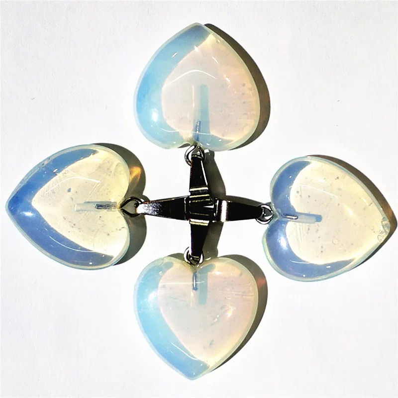 

1pcs 20MM Jewelry Accessories Crystal DIY Chakra Heart-shaped Pendant Natural Couples Necklaces Reiki Loose Beads Love Fashion