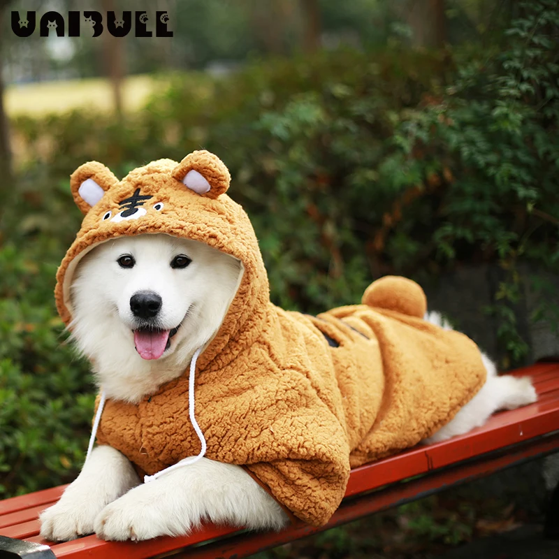 

UNIBULL hick Cotton Padded Clothes Pet Dog Clothes Cotton Clothes Hooded Animals Embroidery Medium and Large Size Dog Clothing