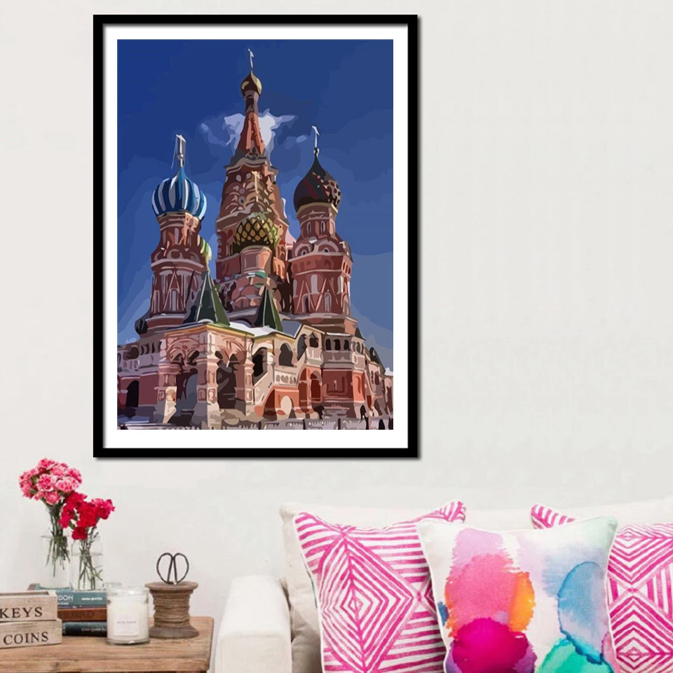 AZQSD взрослая картина маслом по номерам СПб Сделай Сам раскрашенный вручную