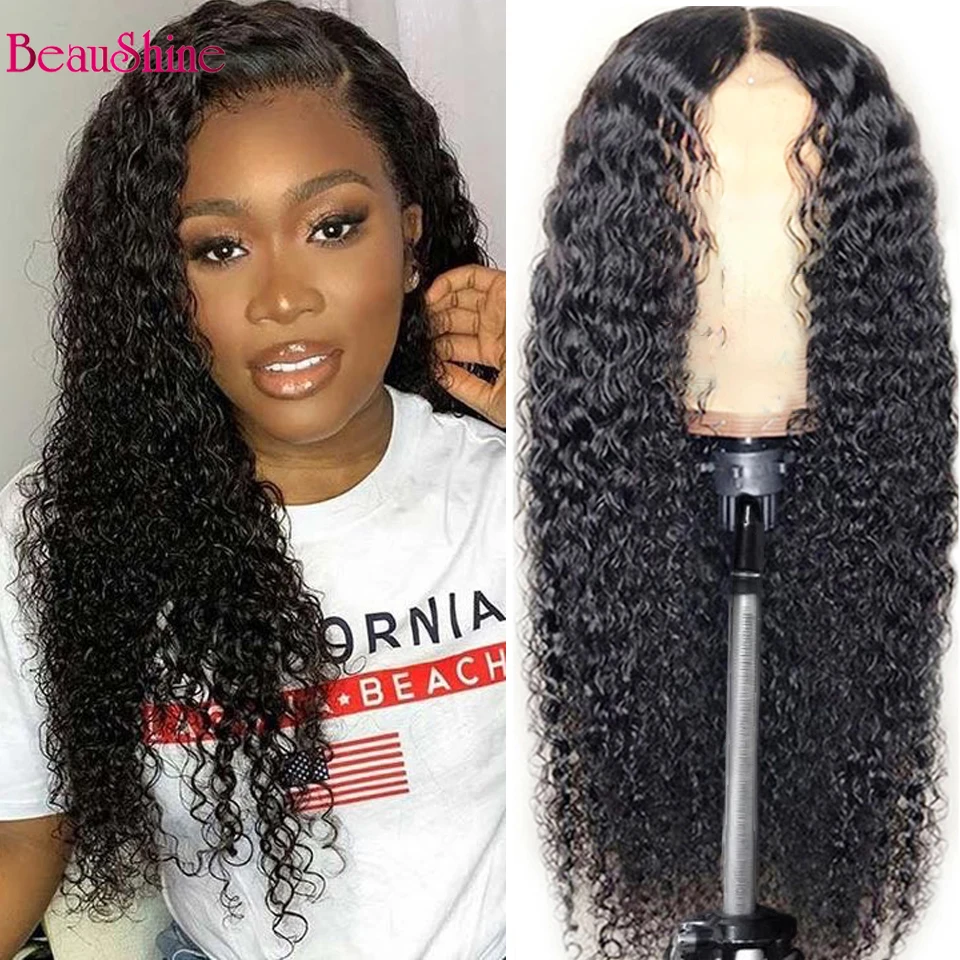 Water Wave Human Hair Wigs 4x4 Lace Closure Wig For Women 28 30inch Water Wave Closure wigs 180% density