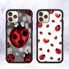 Чехол с божьей коровкой для телефона iPhone 12 mini 11 pro XS Max X XR 6 7 8 plus SE20, Высококачественный ТПУ силиконовый и жесткий пластиковый чехол