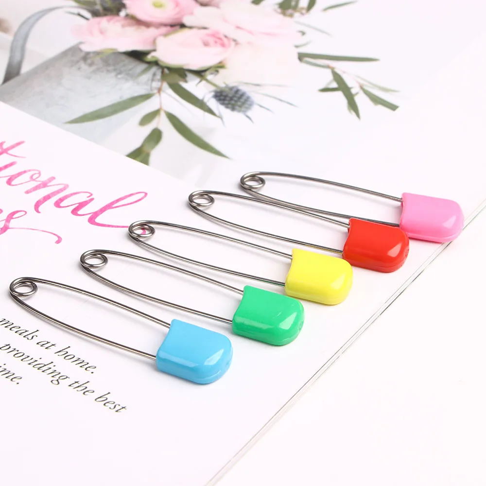 50 pcs Fashion Pins Jewelry Accessories Random Colors Safety Locking Baby Cloth Nappy Diaper Craft High Quality | Дом и сад
