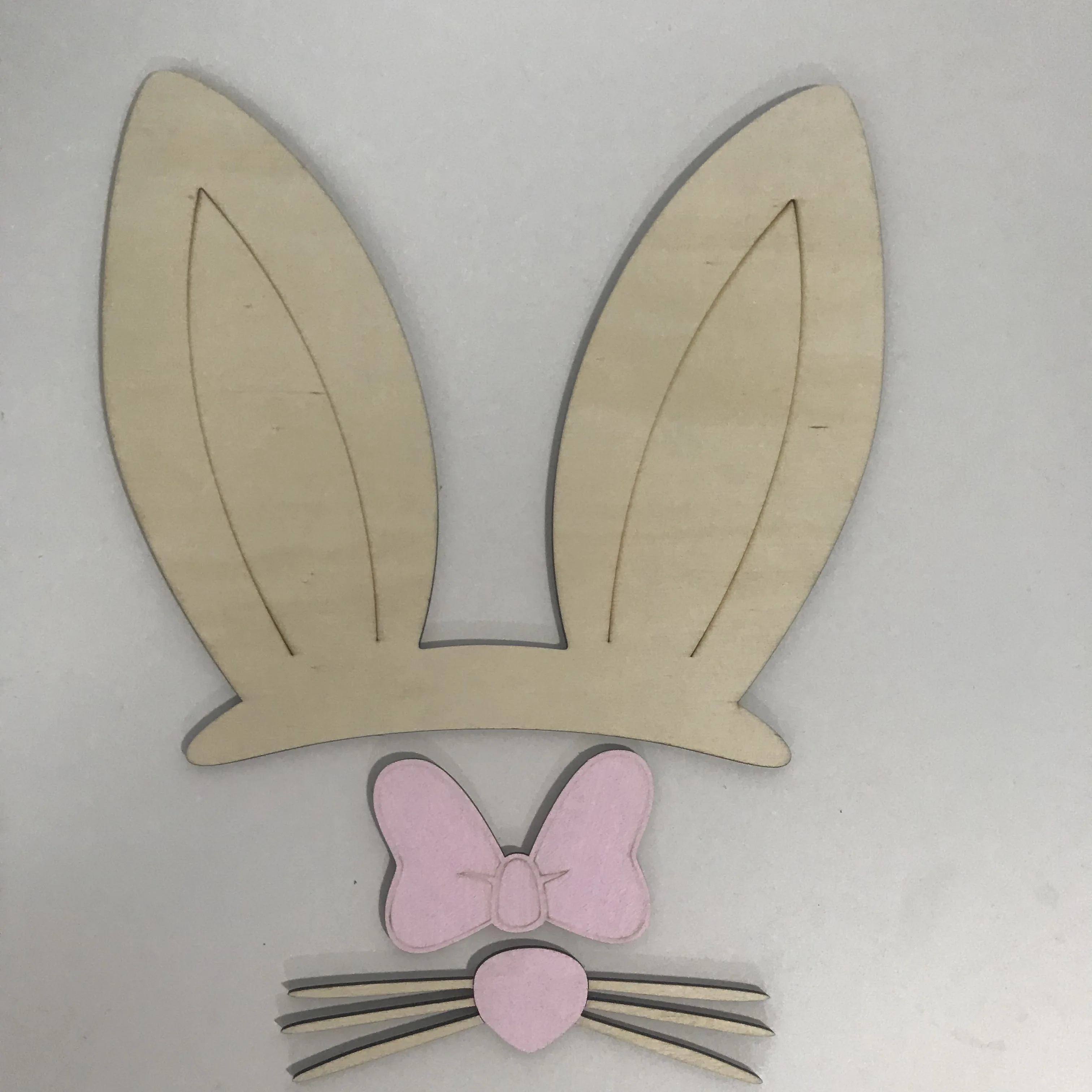 Заячьи ушки+ борода+ Бант Висячие DIY деревянные поделки для дома Kawaii украшения INS настенные реквизит для куклы игрушки Дети День рождения Рождественский подарок