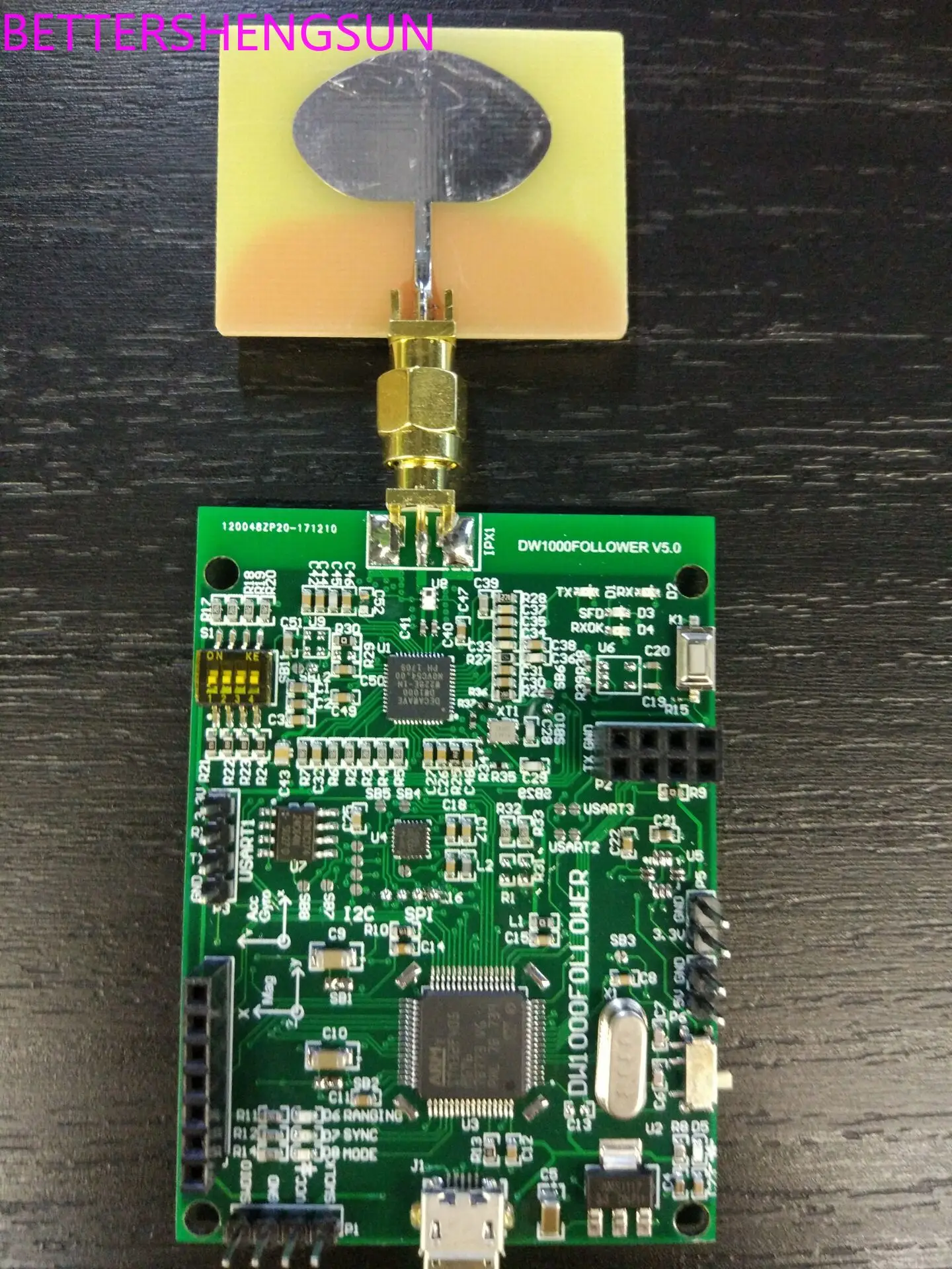 Двусторонняя плата UWB DW1000 для внутреннего позиционирования Отслеживайте