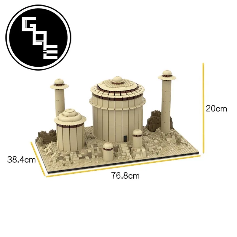 

Space Wars Desert Street View Tatooine Architecture Bricks MOC-56496 Jabba's Palace Castle Model Building Blocks Kids Toys Gifts