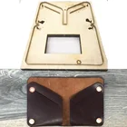 Японское стальное лезвие, деревянный штамповочный резак, минималистичный бумажник, DIY кожаный шаблон, ручной перфоратор, нож, форма для кожевенного ремесла