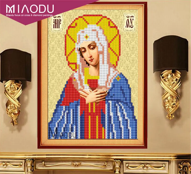 Miaodu 5d Diy Алмазная вышивка крестиком Ретро Религия икона лидера Алмазная мозаика Мужская Алмазная вышивка