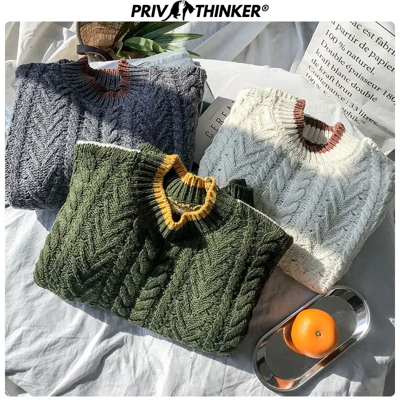 Privathinker Модный женский свитер с круглым вырезом Осень-зима теплый вязаный 2020